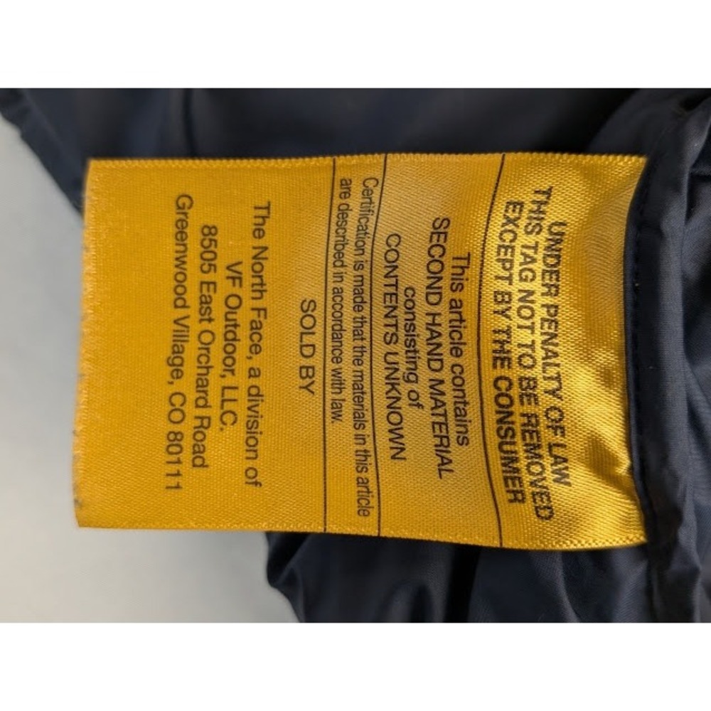 The North Face Nuptse 600 Fill Down Puffer Jacket Women's XL Dark Navy Hooded - Picture 8 of 16